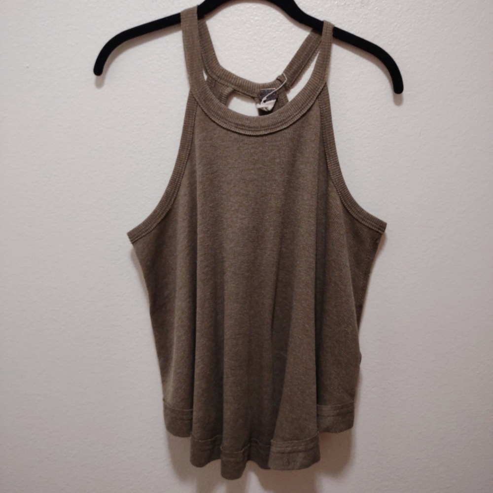 We the Free Olive Green High Neck San Fran Tank Top Medium